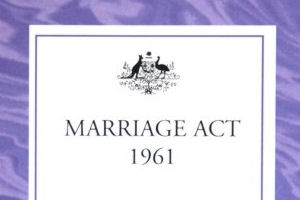 Cover of the Marriage Act
                      1961 (Commonwealth)