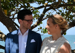 Eva & Andreas married at
                  Scotts Point by Jennifer Cram, Brisbane Celebrant