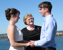 Hannah and Ben at Norfolk point - Jennifer
                    Cram, Marriage Celebrant